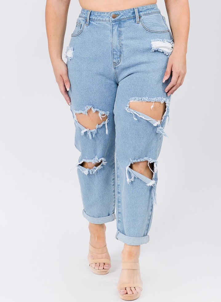 HIGH-Stress Distressed Jeans