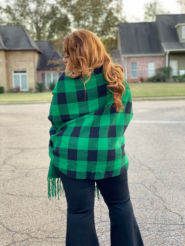 Small Plaid Poncho